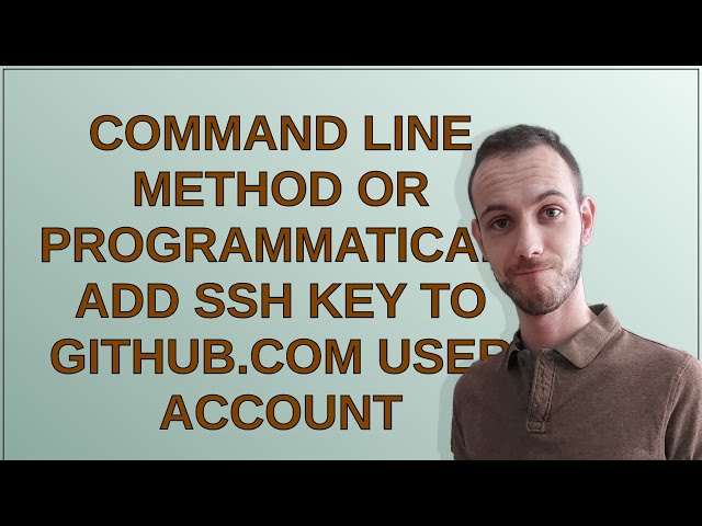 Unix: command line method or programmatically add ssh key to github.com user account