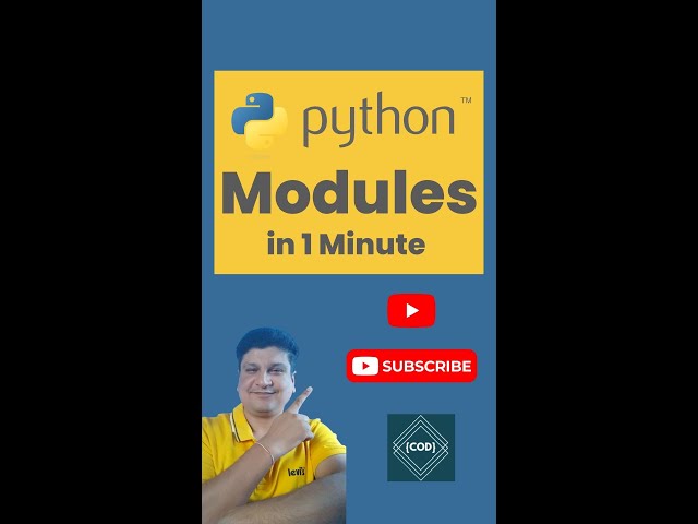Learn Python Modules in 1 Minute | Python Modules Tutorial for Beginners and Students