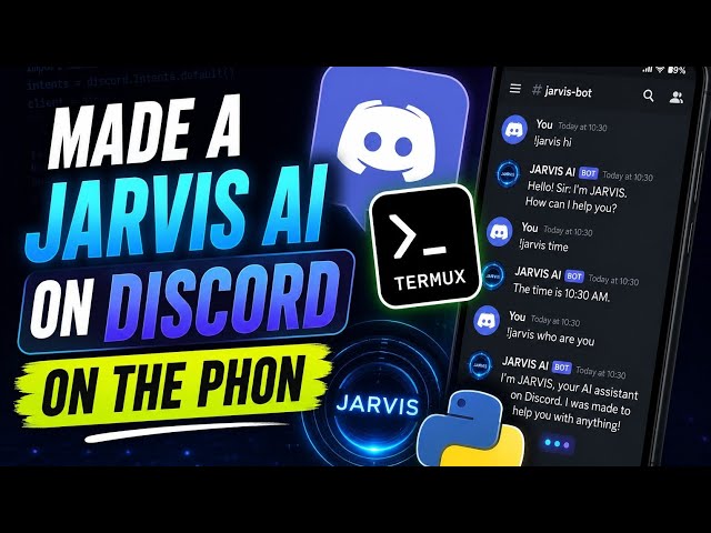 Made a JARVIS AI on Discord only with a Phone | Python + Termux + Discord Bot