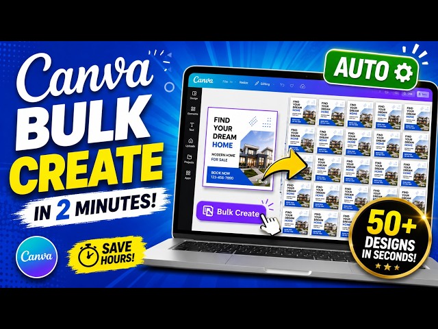 Canva Bulk Create Tutorial | Create 50+ Designs in Seconds