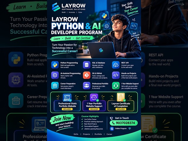 Python & AI Developer Program  Learn Python, AI, SQL, APIs & Real Projects
