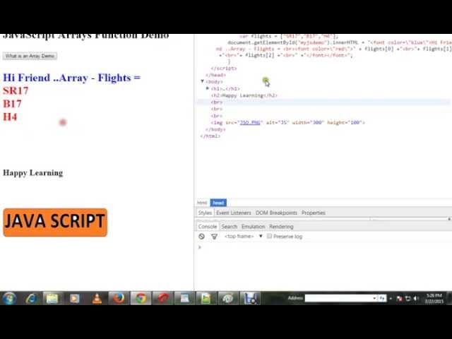 TAMIL WHAT IS AN ARRAY IN JAVASCRIPT DEMO
