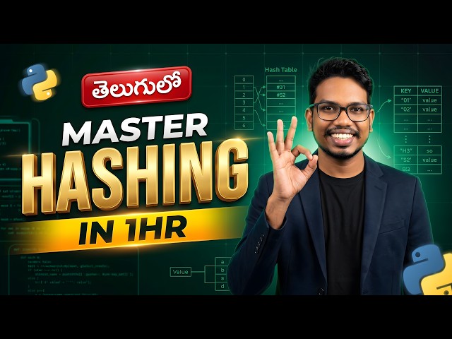 Learn Hashing in DSA Telugu | DSA in Telugu | PythonLife