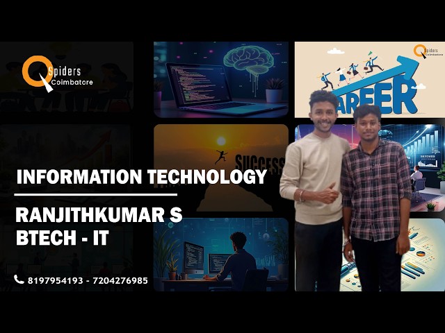 Success story of OUR STUDENTS as software engineers at QSpiders Coimbatore...