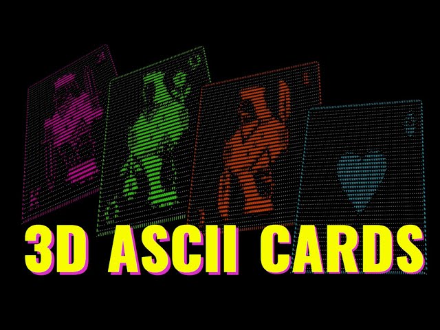 3D ASCII ART | Spinning Cards
