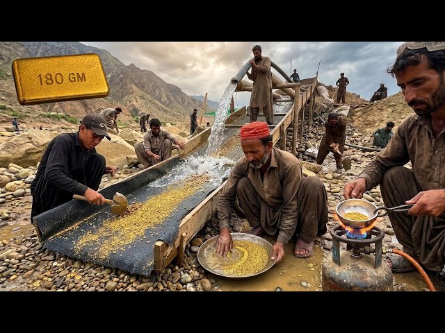 Amazing process of gold mining operation /How 180 Grams of Gold Is Extracted from the Mountains