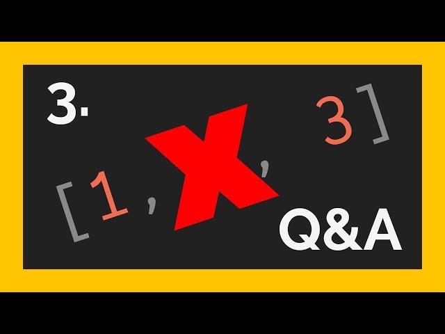 Q&A | 3. How do I remove an element from an array in JavaScript?