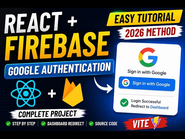 React + Firebase Google Login Tutorial | Beginner Friendly | Vite + Dashboard