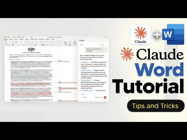 How To Use Claude For Microsoft Word (Microsoft Word Claude Tutorial)