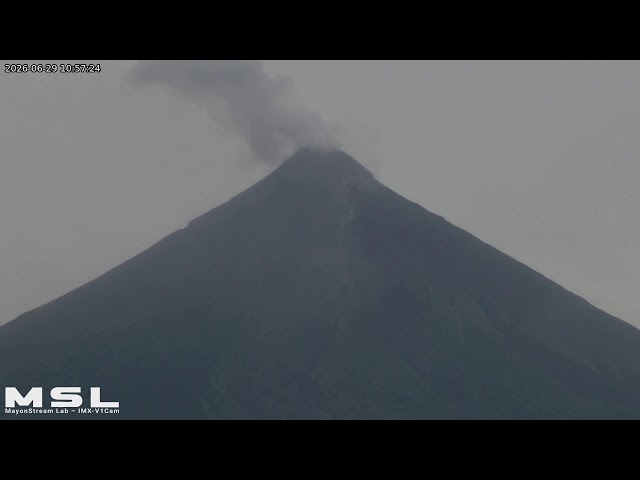🔴 LIVE: Mayon Volcano Eruption, PH (SSW view) [RPi IMX-V1cam] 23:00 Jun-28-2026 (PST)