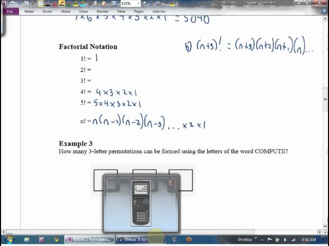 Math 12 Mar 30 Unit 5 Lesson 2 Permutations