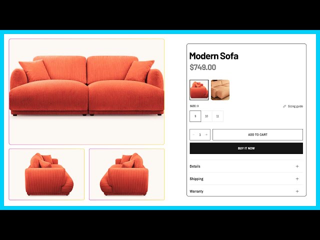 Shopify Tutorial: Filter Product Images by Color Variant Full Width (No App Needed)