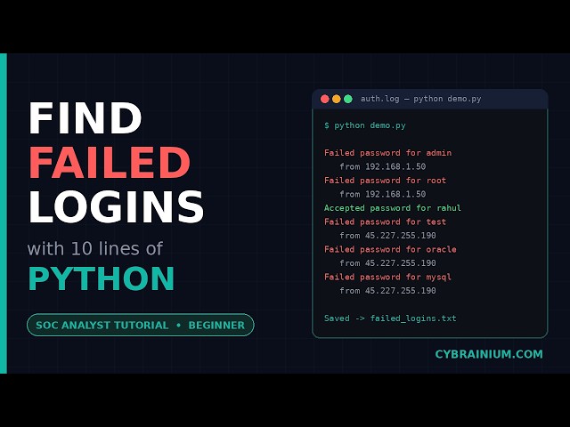 This 10-Line Python Script Finds Failed Logins in Any Log File