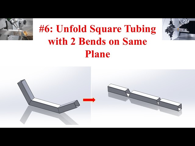#6: Unfold Square Tubing with 2 Bends on Same Plane (English)