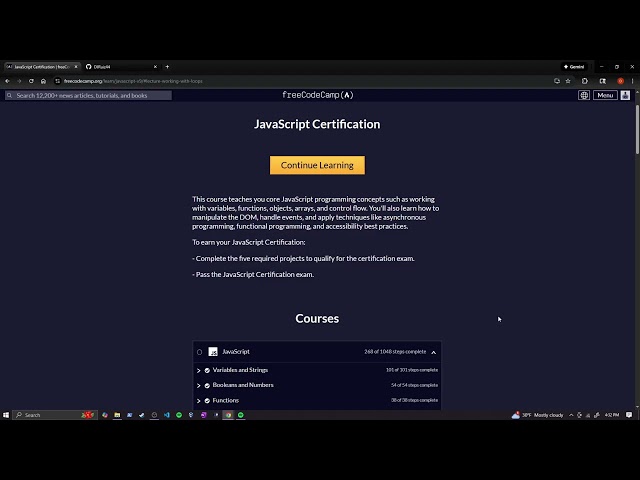 My JavaScript Learning Journey Intro (Free Code Camp)
