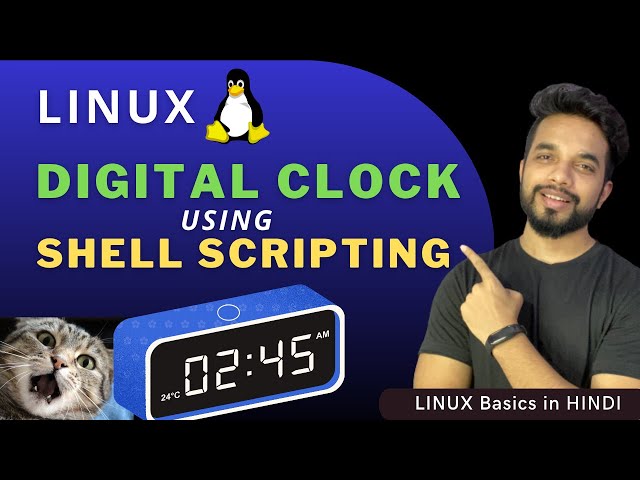 Shell Scripting Project 1 | Linux Shell Scripting Project | Digital Clock Using Shell Scripting