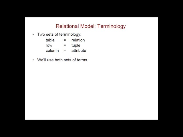 The Relational Model