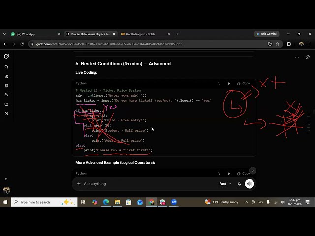 12PM PKT | Python for absolute Beginners | Week 1 | Day 4