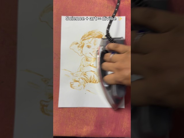 Invisible Lemon-Juice Ganesh Reveal — Science + Art = Divine #Shorts #ganesh #art