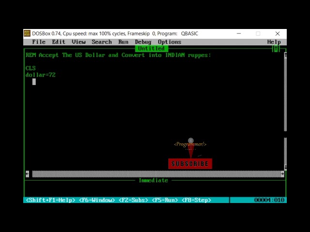 Convert US Dollars to Indian Rupees | Program in QBasic | Mr Indian Coder