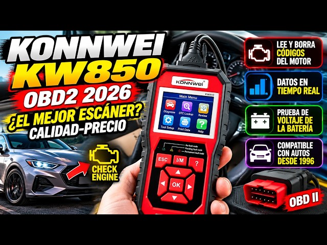 KONNWEI KW850 OBD2 2026: The Best Value OBD2 AliExpress Car Diagnostic Scanner?
