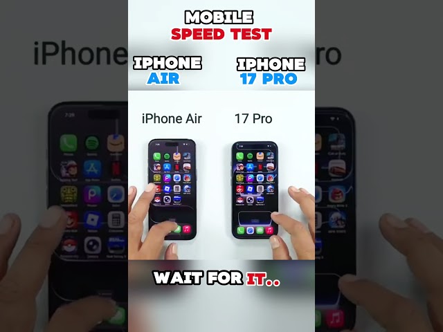 ⚡☠️ IPHONE AIR VS IPHONE 17 PRO SPEED TEST!!