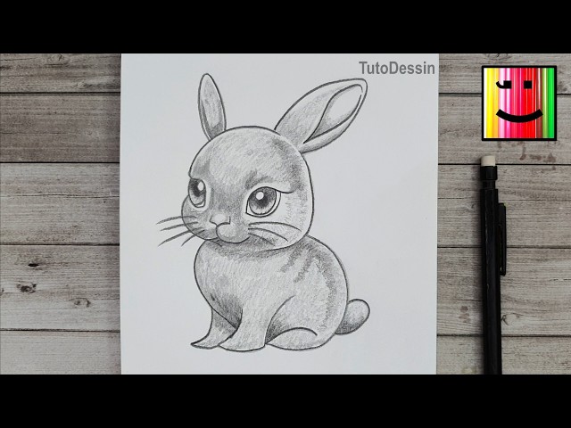 Dessine un lapin mignon étape par étape (super facile)