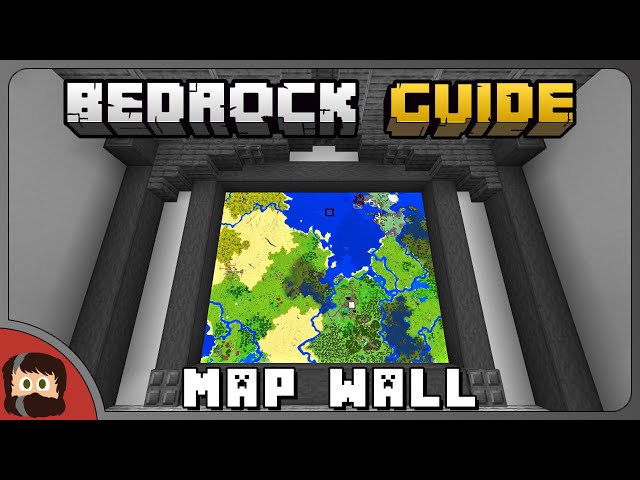 How To Make A MAP WALL | Bedrock Guide | Tutorial Survival Lets Play | Minecraft