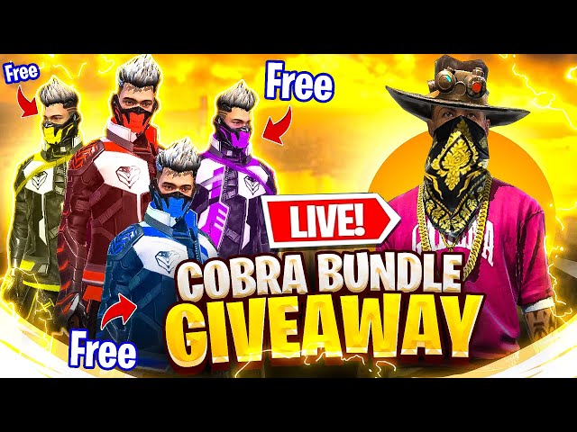 Unlimited Cobra Bundle Giveaway For Everyone 🔴 #FreeFireLive
