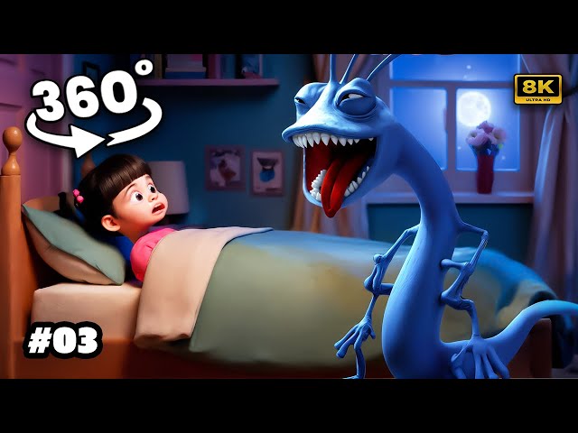 Monsters Inc 360° | Randall Returns to Kill Boo at Night #3 | Scary VR 360 Video