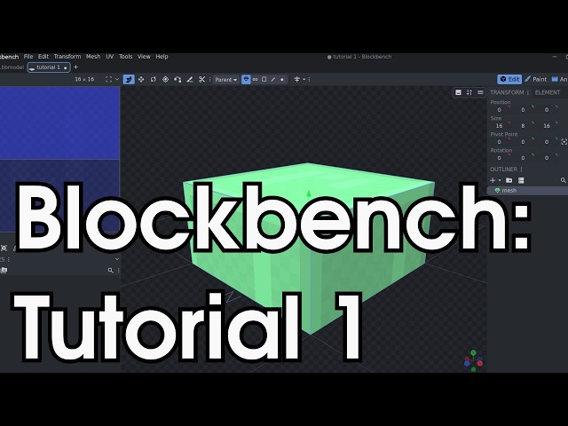 Blockbench Tutorial - The basics, modelling and texturing