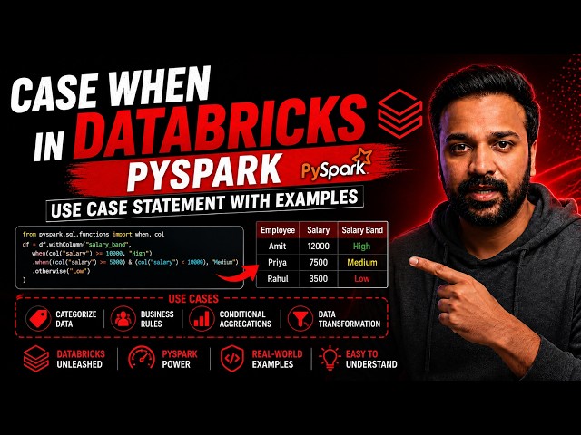 6. CASE WHEN in Databricks PySpark | Use Case Statement with Examples