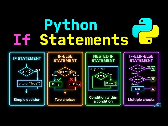 Python If Statements - Visually Explained | Master Python Conditional Statements: if, elif, else