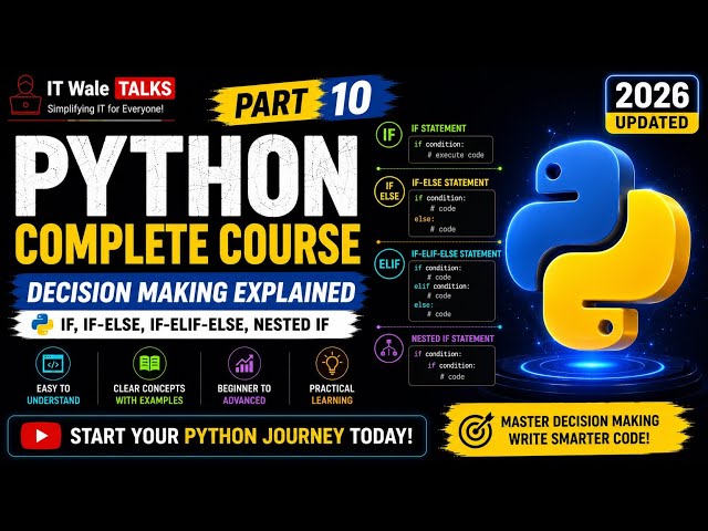Python Complete Course Part 10 | Decision Making Explained