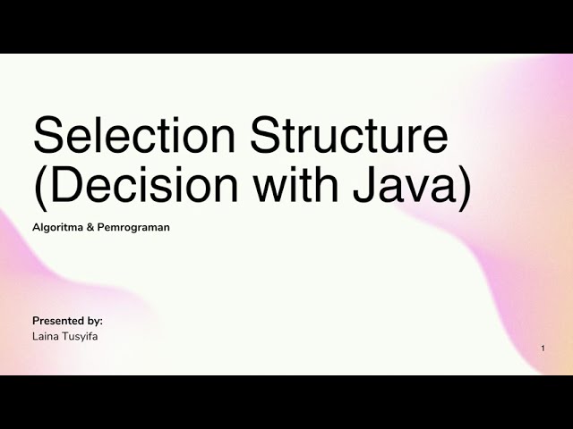 Alpro Teori - Selection Structure