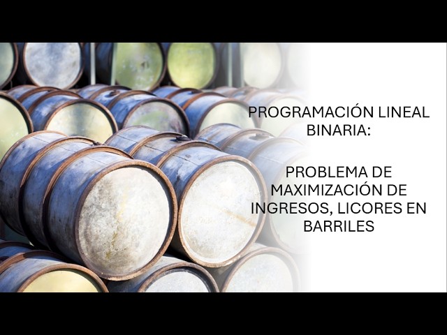Solución al problema de barriles (Programación Lineal Binaria) utilizando Solver