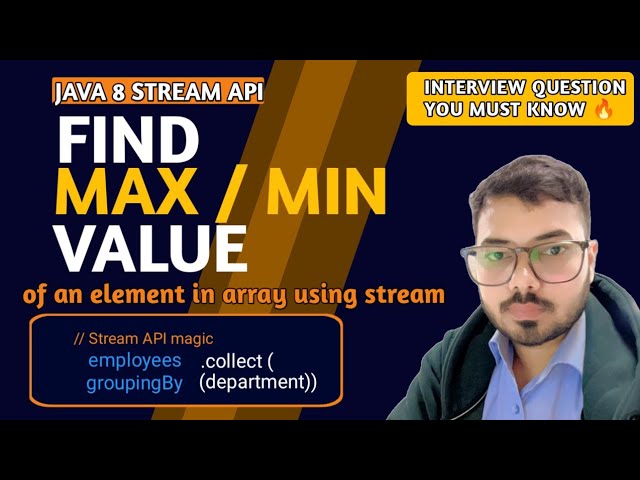 Java 8 Stream Interview Question 🔥 | Find Min & Max in List (Easy Trick)