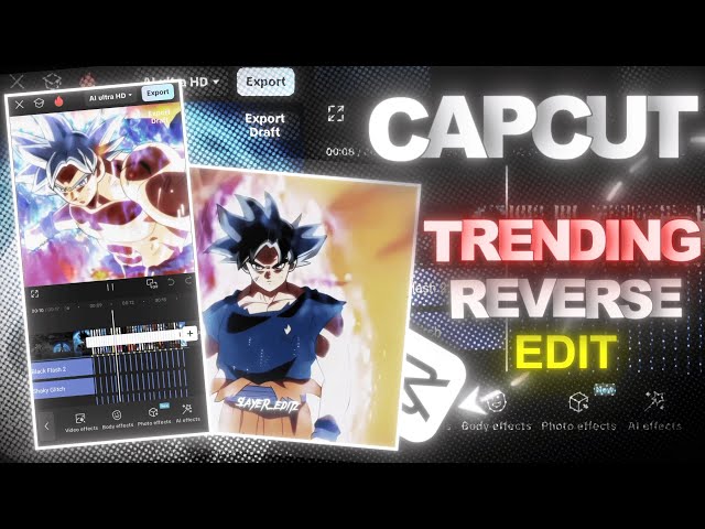 Goku Ultra Instinct Reverse Edit In Capcut Tutorial | Trending Edit #anime #capcut #viral #goku