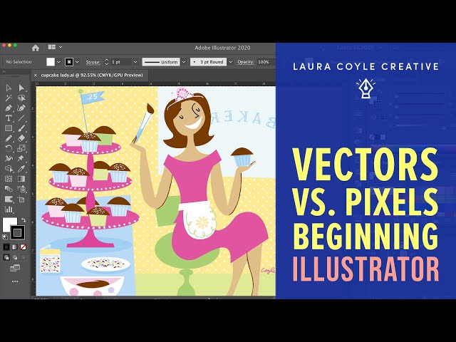 Beginning Illustrator: Vectors vs. Pixels explained