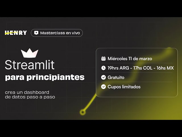 Streamlit para principiantes: crea un dashboard de datos paso a paso