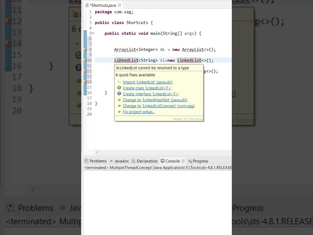 How to Import classes  eclipse shortcut | Save time in development