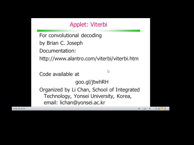 Codificação de Canal: Códigos Convolucionais - A Viterbi Applet