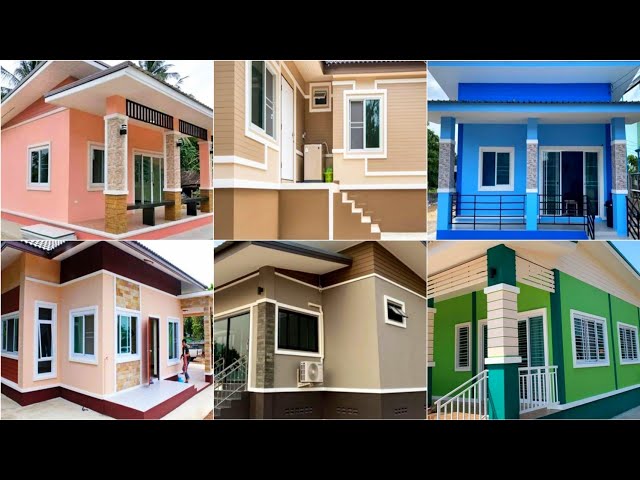 100 House Painting Colours Outside 2024 | Exterior Wall Paint Color Combinations Ideas | Wall Colour