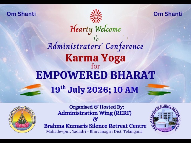 Administrative's Conference Karma Yoga at SRC  19 july 2026