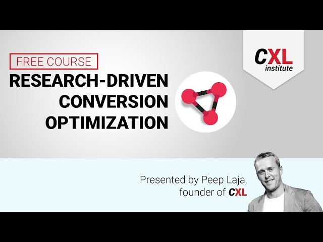 Conversion Optimization Course by CXL