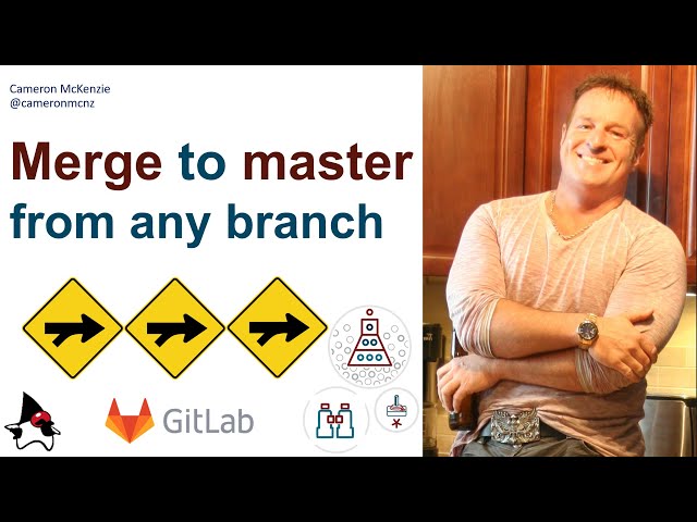 A GitLab merge branch to master example