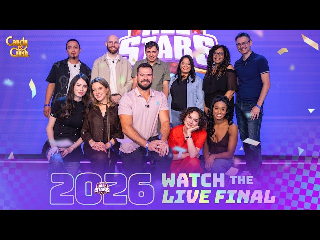 10 Players. $1,000,000. One Candy Crush Champion. All Stars Live Final 2026