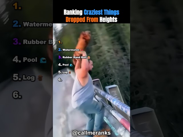 Ranking Craziest Things Dropped From Heights! 💀🤣 #usa