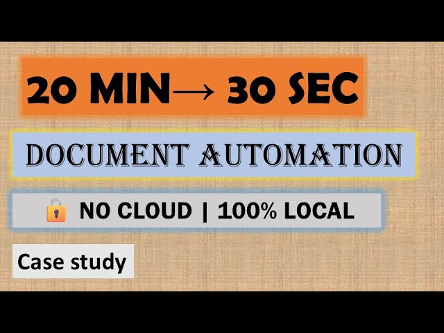 How to Automate Documents in 30 Seconds | No Cloud | n8n + Python (Saved 100+ Hours)