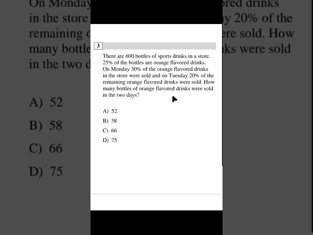Example 3 | Chapter 7 Practic Test | Acing the New Sat Math | #satmath #maths #mathas